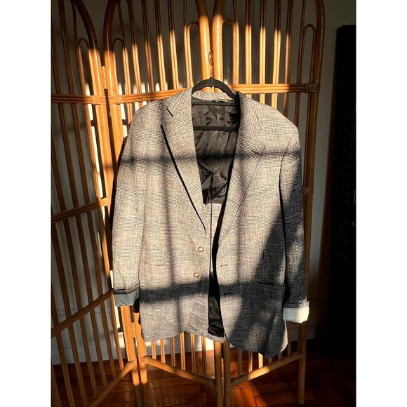 Vintage Levi's Grey Checked Blazer - Picture 1 of 3